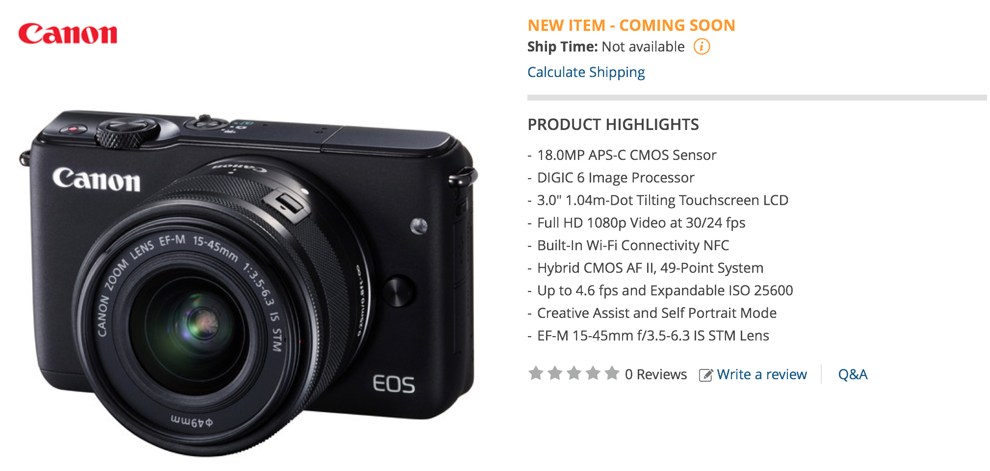 Now it's official Canon announces the M10 and two compact cameras