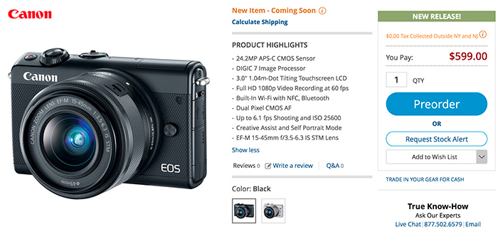 Canon EOS-M100 officially announced - mirrorlessrumors