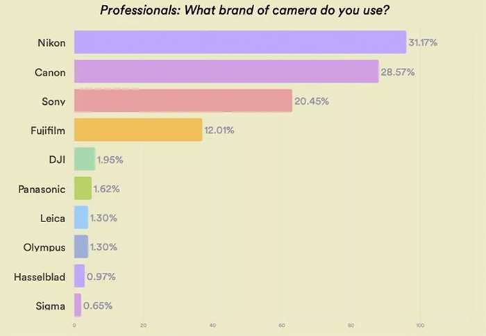 Encuesta de Shotkit: “La Sony a7III es la cámara más popular utilizada por los fotógrafos profesionales”